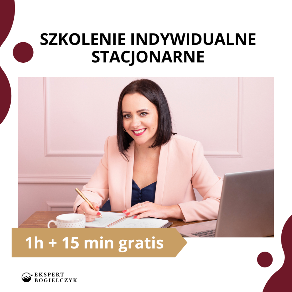 Szkolenie indywidualne stacjonarne z social mediów (konsultacja 1:1 z mediów społecznościowych face to face) pomoże Ci rozwinąć konto, wybić się na Instagramie, TikToku i Facebooku, pozyskać nowych followersów i zwiększyć zasięgi. Kliknij i umów się na spotkanie w Poznaniu.